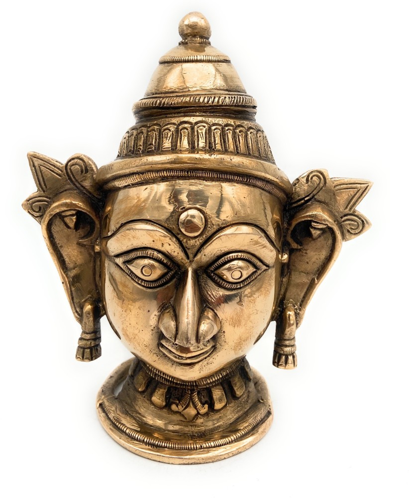 Bhunes Brass Gouri Face , Parwathi Face , Gouri Head , Parvati Mukut ,  Gowri Face , Parvati Head Decorative Showpiece - 17 cm Price in India - Buy  Bhunes Brass Gouri