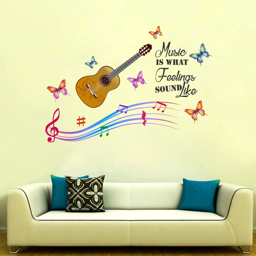 DivineDesigns 51 cm Guitar Strings Butterflies Self Adhesive