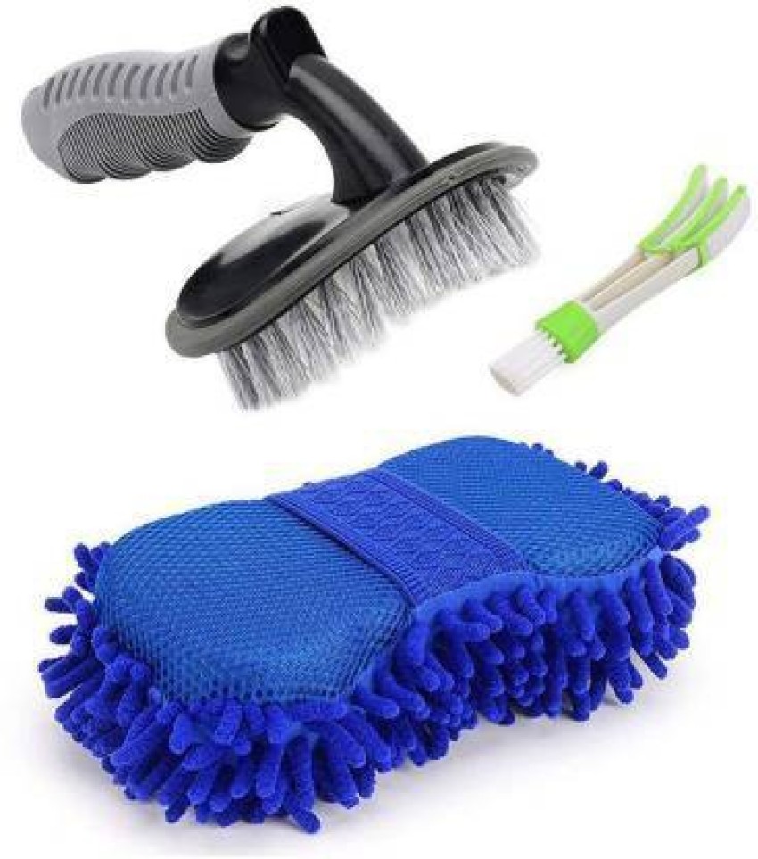 Kanya Car Cleaning Accessories Kit, Dustbin/Washing Pad/Mini Duster/2Pcs  Magic Glass Tablet/3Pcs Microfiber Cloth/Wiper/Ac Brush/Carpet Brush/Gloves  Combo Pack of 12 : : Car & Motorbike