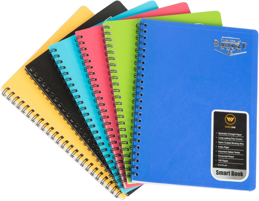 World One Smart Book, 210mm*150mm A5 Notebook Single Ruled 100 Pages Price  in India - Buy World One Smart Book, 210mm*150mm A5 Notebook Single Ruled  100 Pages online at