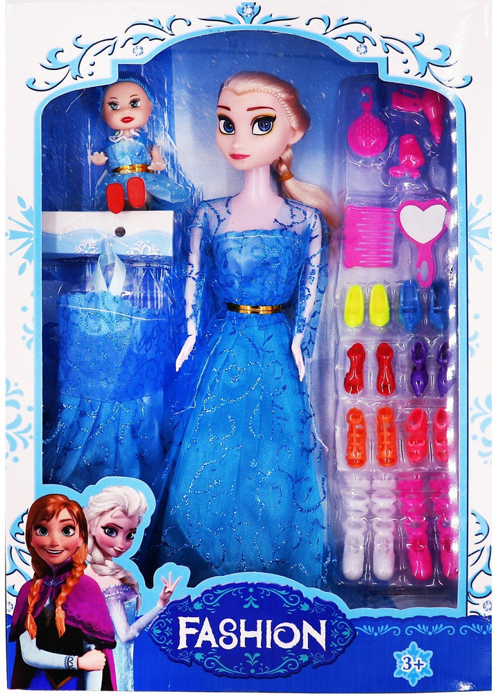 Aseenaa Beautiful Fashion Doll And Small Baby Doll Toy Set With