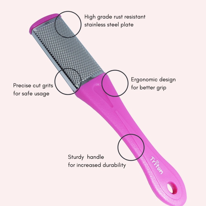 TRITON 2 in 1 Foot Scraper and Foot Brush for Hard n Dead Skin Callus  Remover/Pedicure Foot Filer for Men n Women, Pink Color - Price in India,  Buy TRITON 2 in