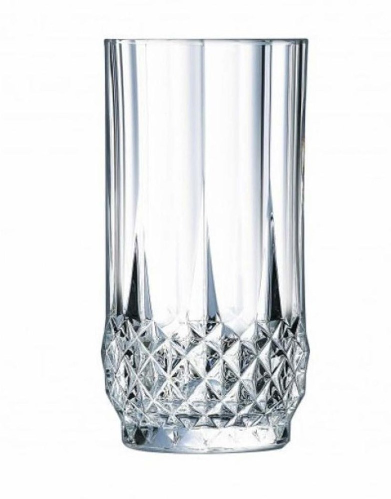 vetreo (Pack of 6) LONG Juice Water Glasses for Welcome Drink , Set of 6 ,  280 MLcrystal Whiskey Wine, Water Cocktail Glasses Set of 6, 280 ML Unique  Bourbon Glass, Glass