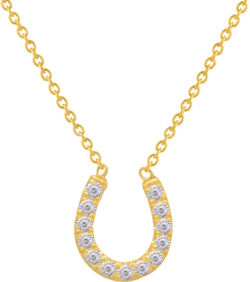 Yellow gold cheap horseshoe necklace