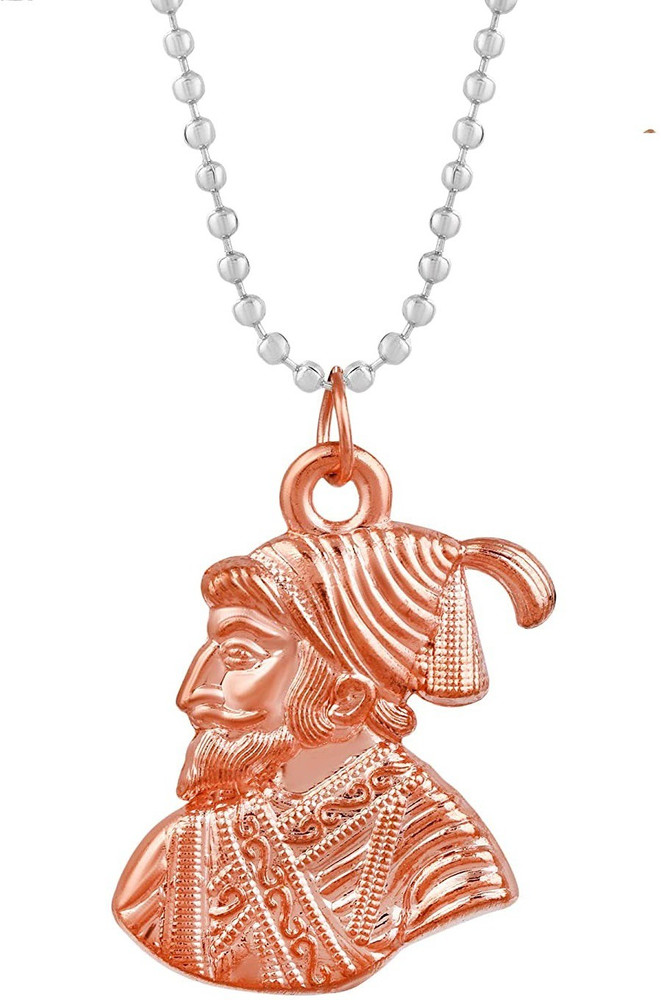 morir Copper Rose Gold Chhatrapati Shivaji Maharaj Pendant Locket Necklace Religious Jewelry for Men Women Copper Copper Pendant Price in India Buy morir Copper Rose Gold Chhatrapati Shivaji Maharaj P...