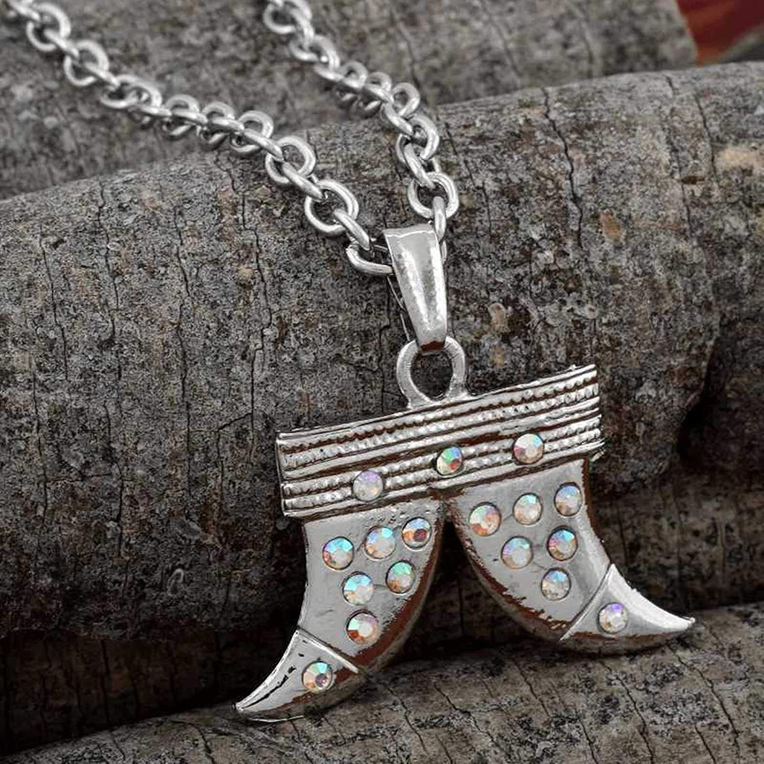morir Silver Plated CZ Studded Tiger Teeth Charm Neck Chain Pendant Locket Necklace for Men Women Silver Cubic Zirconia Brass Pendant Price in India Buy morir Silver Plated CZ Studded Tiger