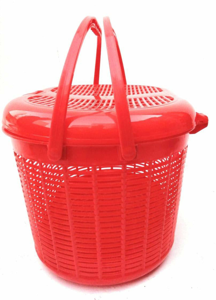 Jai Shoppee Plastic Mutipurpose Picnic Basket Wth Lid and Handle
