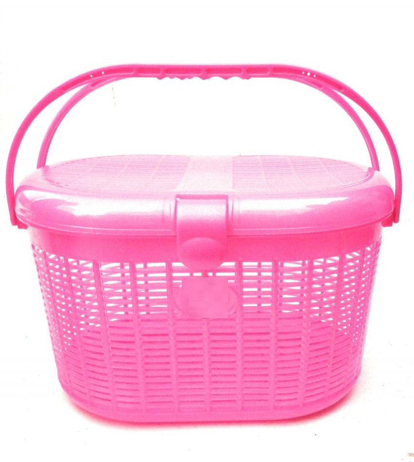 Jai Shoppee Plastic Mutipurpose Picnic Basket Wth Lid and Handle