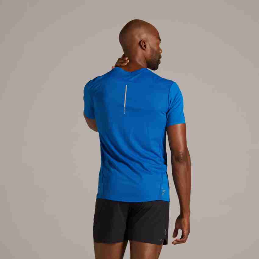 Decathlon KIPRUN Solid Men Round Neck Blue T Shirt Buy