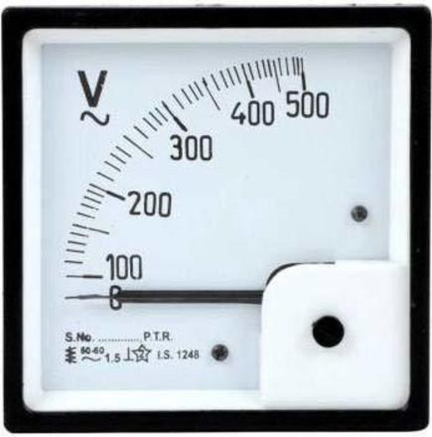 ERH India Analog Ampere Meter (0-30A) Analog Voltmeter (0-500v) AC