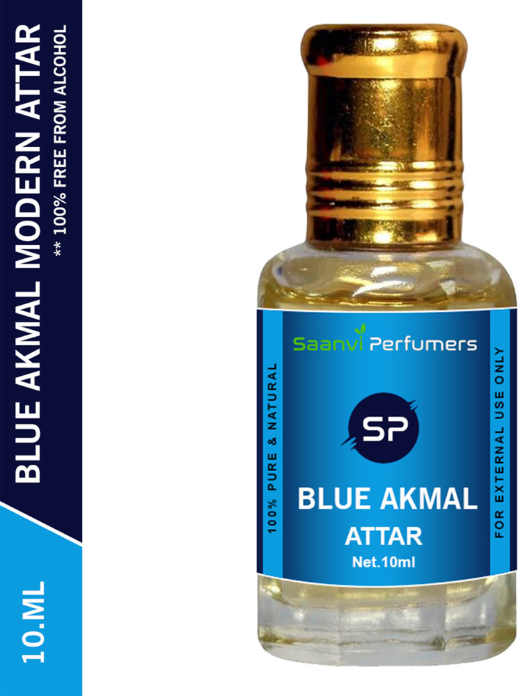 Saanvi perfumers Blue Akmal Attar For Men and Women Modern Attar
