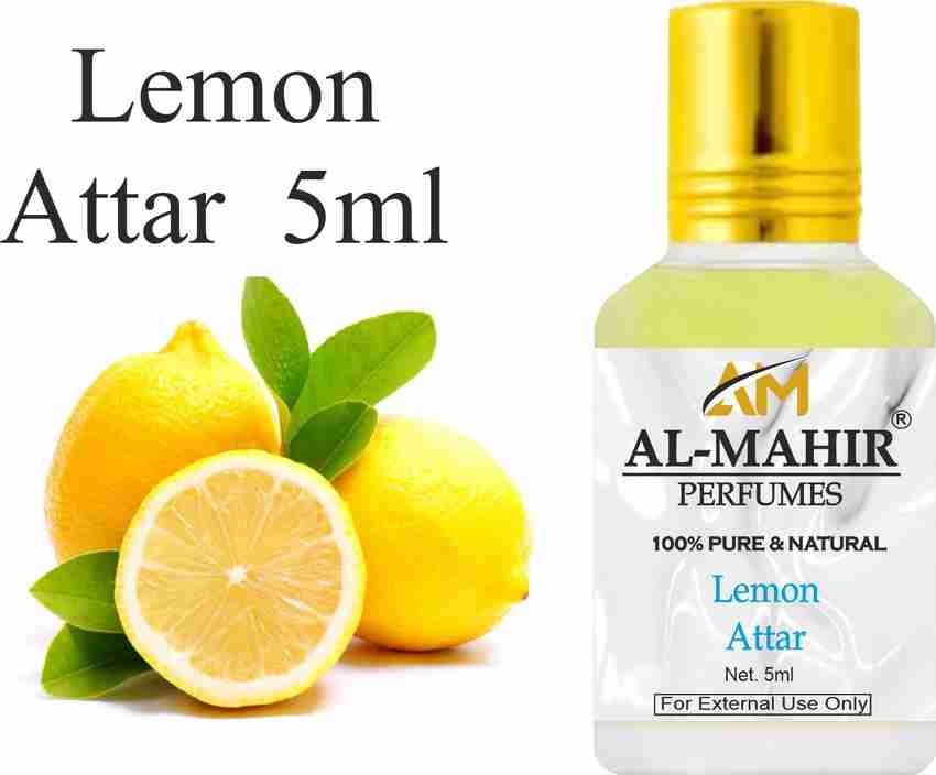 Al Mahir Lemon Attar For Unisex Pure Natural Non Alcoholic Floral Attar Floral Attar