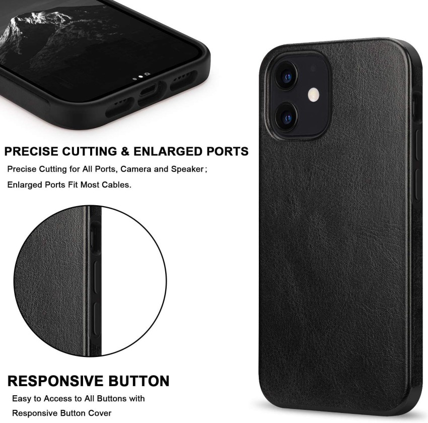 Black Best Leather iPhone Case Cover For Apple iPhone 12 Mini at Rs  225/piece in Bengaluru