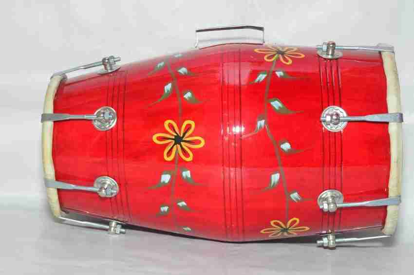 Hemlata Handicrafts Red Colour With Flower Design Nut Bolts Dholak Price in India Buy Hemlata Handicrafts Red Colour With Flower Design Nut Bolts Dholak online at Flipkart