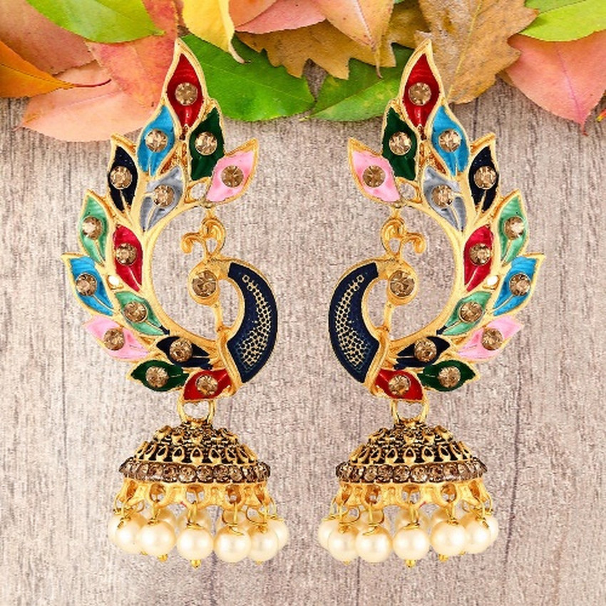 Peacock online earrings flipkart