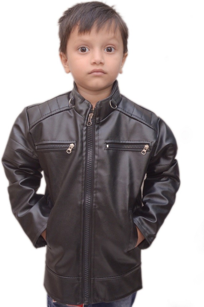 Leather jacket hot sale of boys