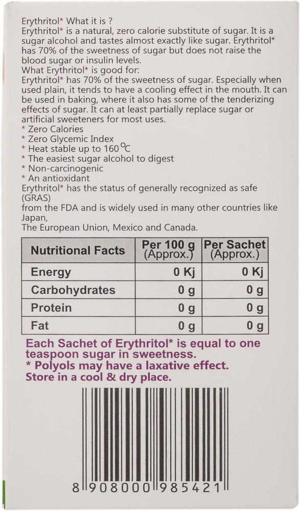 Erythritol 1kg 2kg - ZERO Calorie 100% Natural Sugar Replacement