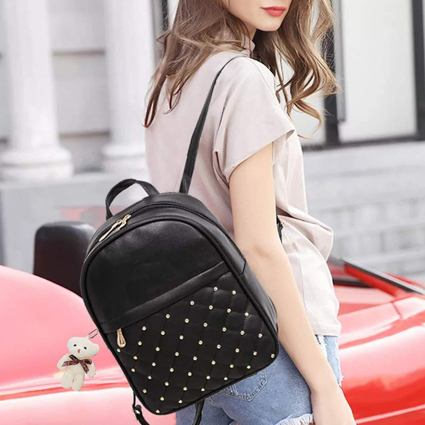 Flipkart BestLook Stylish Fashionable Simple Bag For Ladies Girls Women School College Traveling Bag Casual Backpack 10 L 10 inch BLACK Backpack Backpack