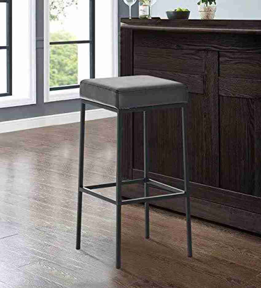 APRODZ Maude Cushion Seat and Metal Bar Stool Metal Grey Metal Bar Chair Price in India Buy APRODZ Maude Cushion Seat and Metal Bar Stool Metal Grey Metal Bar Chair online at Flipkart