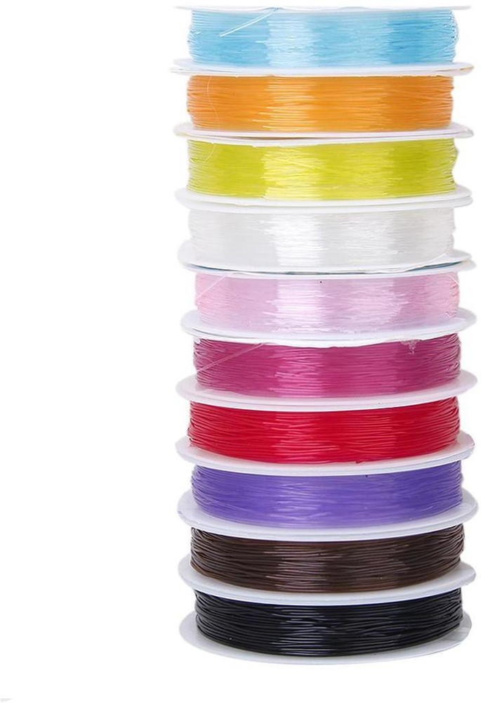 PRANSUNITA Multicolored Elastic Stretching Wire for Jewelry Making