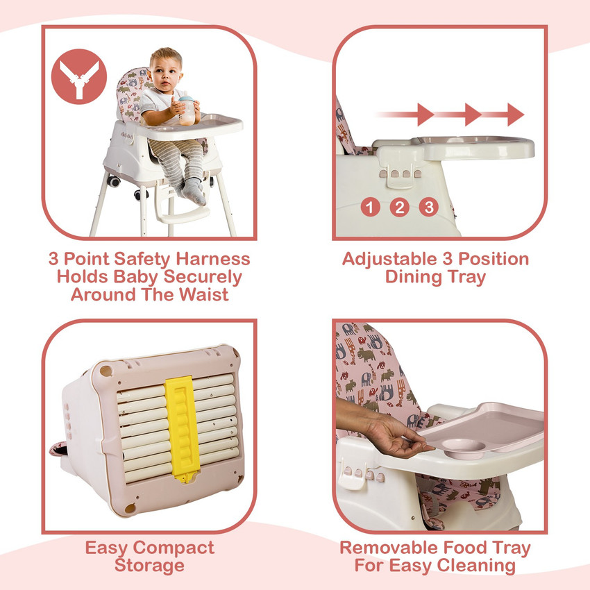 Luvlap royal high chair with wheels on sale