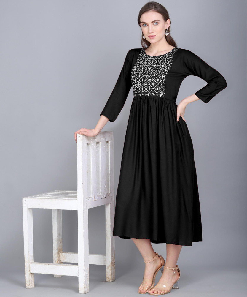 Flipkart black outlet kurti