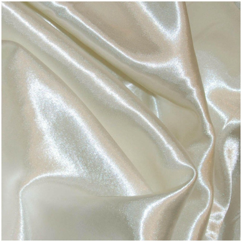 Bini Fabrics Royal Bule Pure Silk Satin Fabric Plain Silk Satin Material  44/45 Width, Slik & Shiny Fabrics (1 Meter)