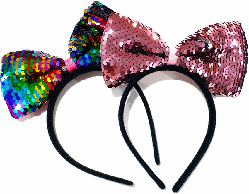 POUR FEMME Kids Baby Girls MOUSE EAR Headbands Party Hair Accessories Set  Of 3  Any 3 Color  Pour Femme India