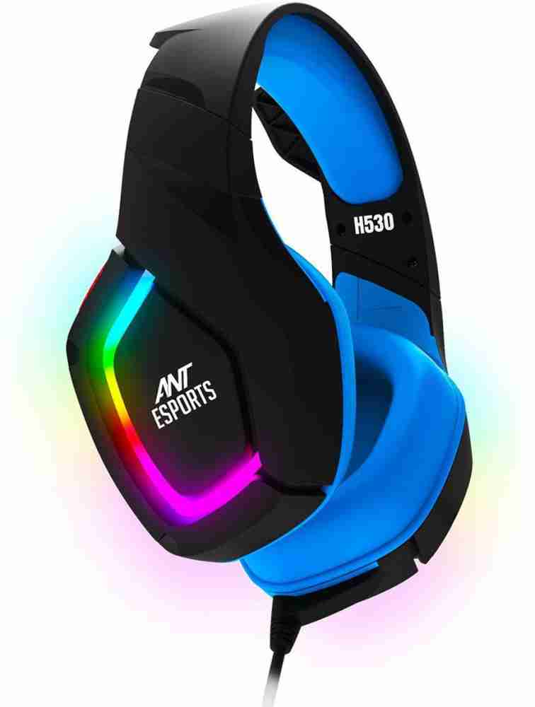 Ant Esports H530 Multi-Platform Pro LED Gaming Headset RGB (Black &Blue )  Wired Gaming Headset Price in India - Buy Ant Esports H530 Multi-Platform  Pro LED Gaming Headset RGB (Black &Blue )