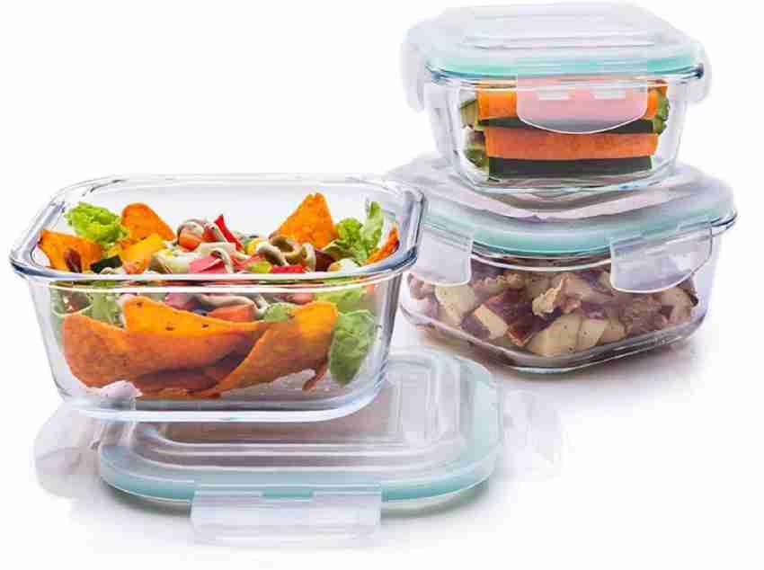 Snap Lock Glass Food Containers