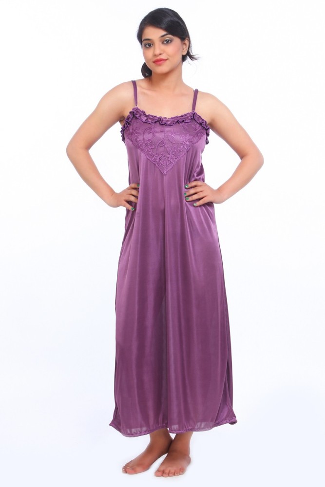 Buy Purple Nightshirts&Nighties for Women by FASENSE Online