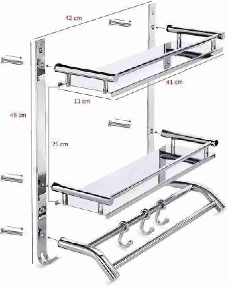 Frap Multi use Rack Stainless Steel Bathroom Shelf/Kitchen Shelf/Bathroom  Shelf and Rack/Bathroom Accessories Stainless Steel Wall Shelf Price in  India - Buy Frap Multi use Rack Stainless Steel Bathroom Shelf/Kitchen Shelf /Bathroom Shelf