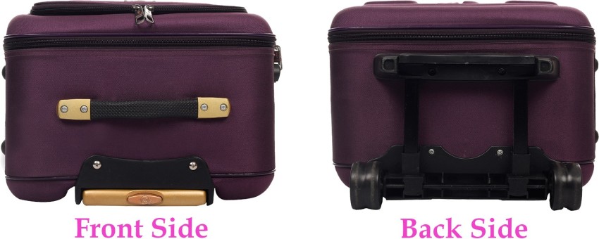 STUNNERZ Soft Body Set of 2 Luggage Trolley Bags 51, 61 CM Combo Set Travel  Bag Cabin Bag Suitcase Purple