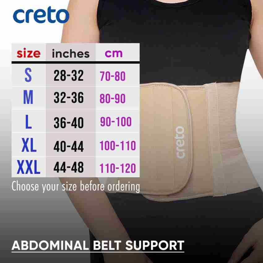 CRETO Tummy Trimmer Brace Abdominal Belt for Waist Line Reduction