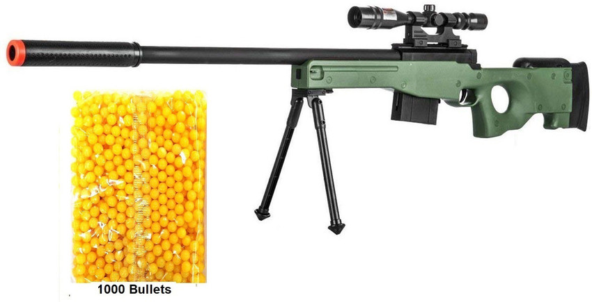 IndusBay 30 Inches Long AWM Sniper Toy Gun with 1000 BB Plastic Bullets for kids Guns Darts 30 Inches Long AWM Sniper Toy Gun with 1000 BB Plastic Bullets for
