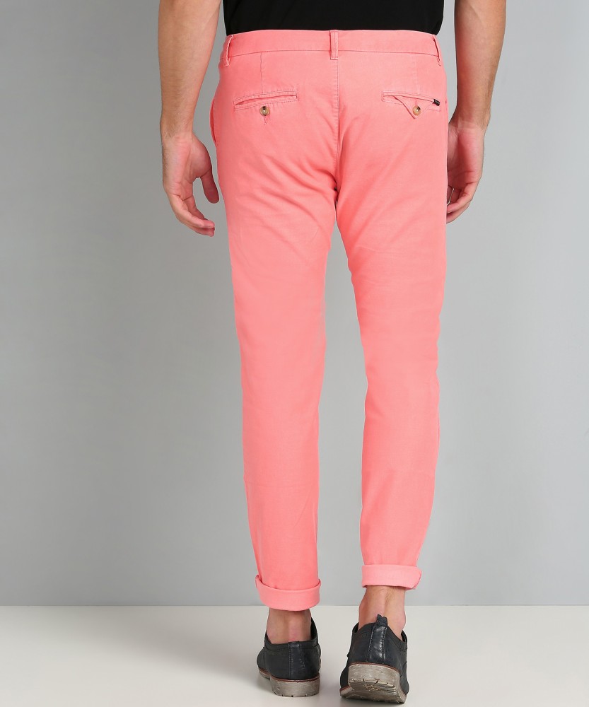 Buy Plumrose Chino  Casual Pink Solid Chinos for Men Online  Andamen