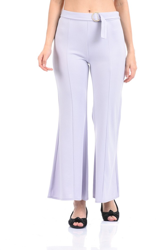 Madame Trousers and Pants  Buy MADAME Blue Regular Fit Pleated Pants Online   Nykaa Fashion