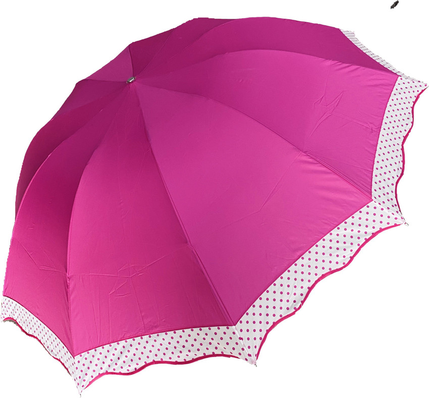 Large pink shop umbrella