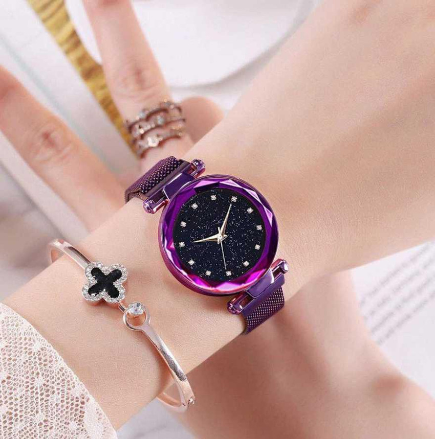 Purple wrist watch store
