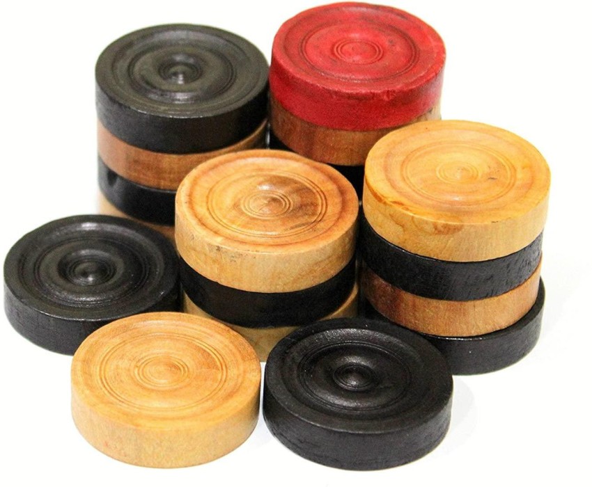 Buy GKC Ludo Goti with Dice Shaker and Arcyclic Carrom Coin with striger  and Carrom Powder,Black, red,white,green.yellow,blue Online at Low Prices  in India 