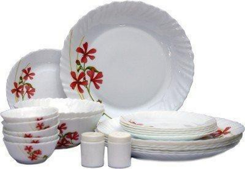 LAOPALA Pack of 29 Opalware Coral Charm Dinner Set Price in India Buy LAOPALA Pack of 29 Opalware Coral Charm Dinner Set online at Flipkart