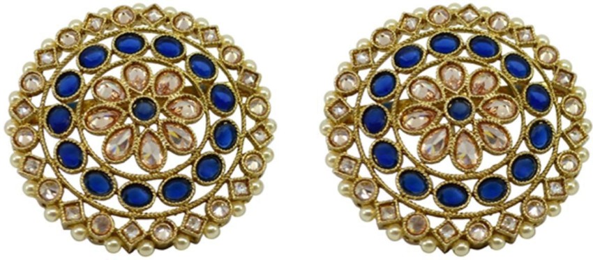 Buy Blue Stone German Silver Oxidised Stud Earrings Online  The Jewelbox