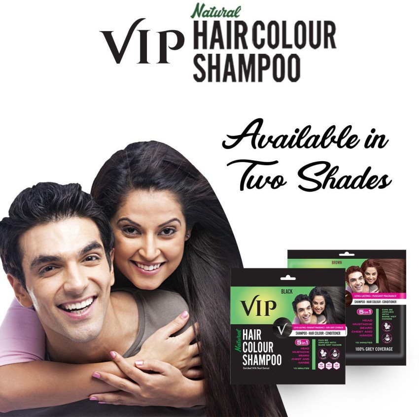 VIP Hair Colour Shampoo Brown 20 ml  JioMart