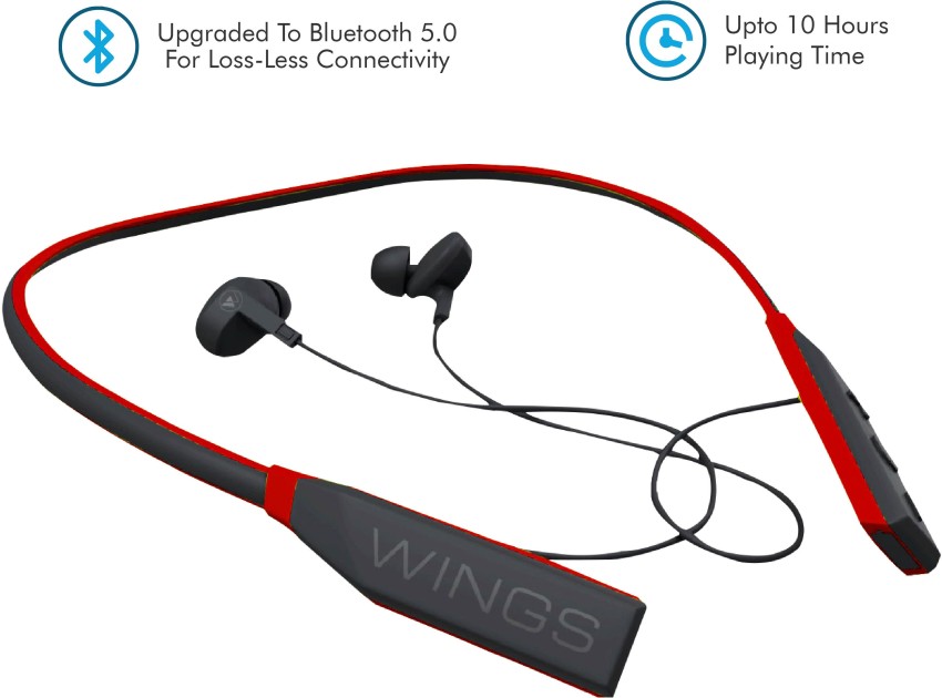 WINGS Glide Neckband with Siri and Google Assistant Bluetooth