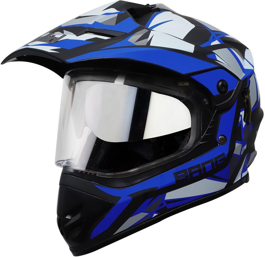 Chrome dirt top bike helmet