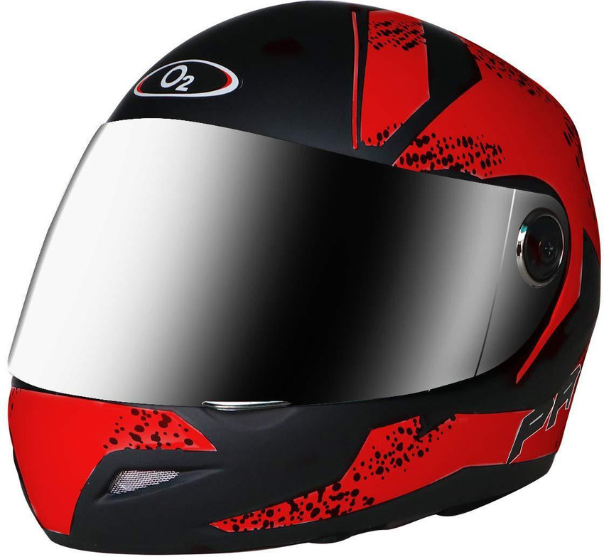O2 Max Pro Full Face Helmet with Scratch Resistant Mercury Visor