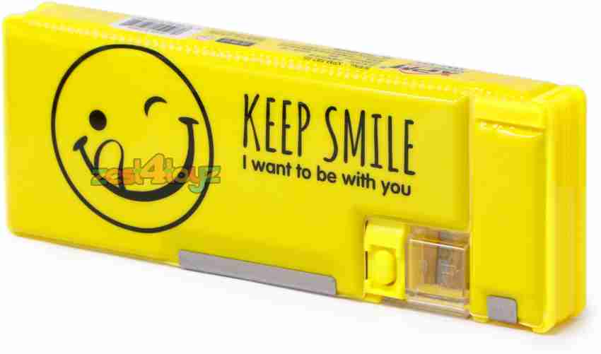 Smile Pencil Box With Sharpener – Pencil Box Factory