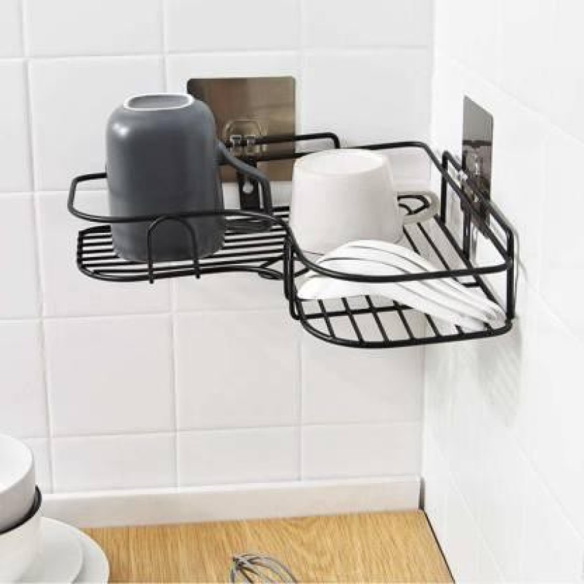 1pc Punch-free Multifunctional Bathroom Corner Storage Rack