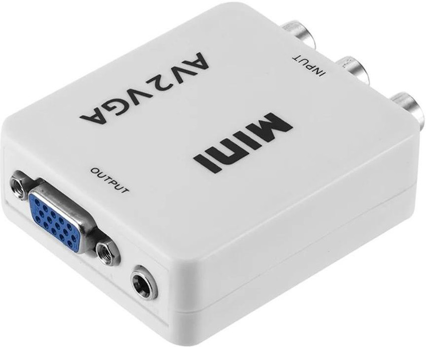 StoreIN AV to VGA Adapter AV2VGA Converter 1080P HD Mini VGA Converter RCA to VGA HD Video Converter with 3.5mm Audio Jack for PC Laptops STB Computer. Media Streaming Device StoreIN Flipkart