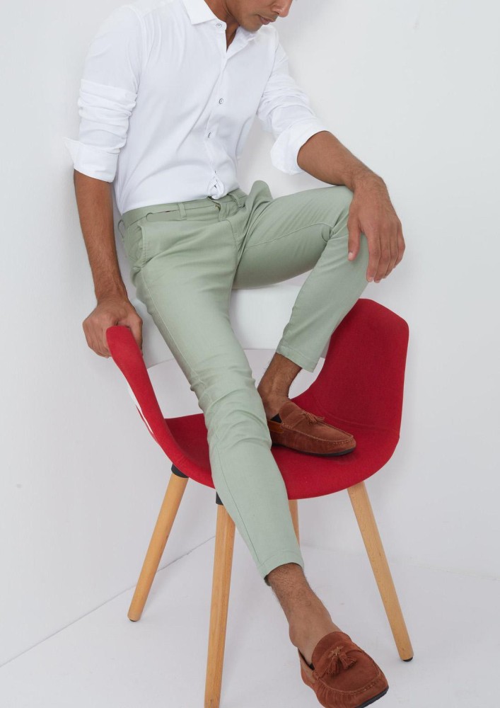 Light Green Trousers  Buy Light Green Trousers online in India